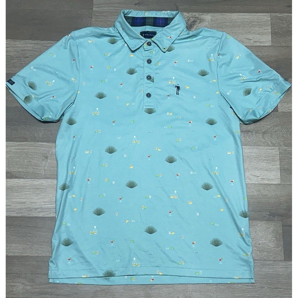 William Murray Men's Cocktail Hour Short Sleeve Golf Polo Shirt - Size S